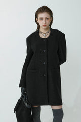 WOOL-LIKE LONG COAT_BLACK