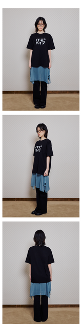 MIX LOGO T SHIRT - BLACK
