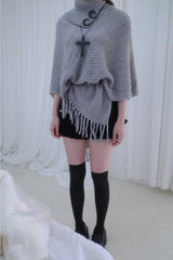 Yui button knit cape (3color)