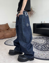 Dape embroidered fly denim pants