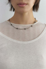 Cinnabar dot necklace