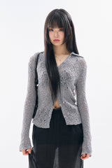 Solune net collor cardigan