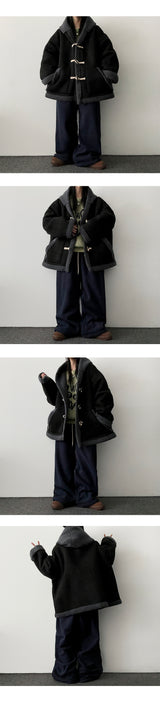 G DEN string thick fleece wide pants