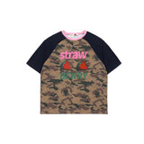 ストロベリーオーバーフィットラグランTシャツ