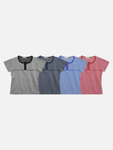 ピクニックハーフボタンTシャツ (4c)