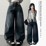 Loafing Natural Washing Daily Denim Wide Pants