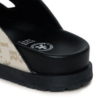DirtyCoins Letter Monogram Arizona Slides Cream