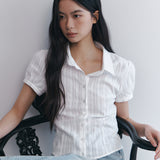 C COTTON JACQUARD HALF BLOUSE_WHITE