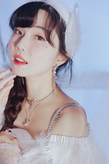 ロングドロップシルバーフラワーピアス