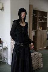 Leather ring wide belt