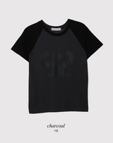 スポーティーラグランカラー半袖Tシャツ (4color)