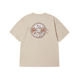 25SS ADLV サターンロゴ半袖Tシャツ ダークベージュ