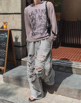 Ruby Vintage Washing Damage Pants