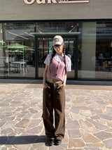 POINT BACK CLIP WIDE PANTS (3C)