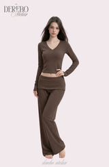 Mully Pink V-Neck Training Set-up (pants)