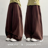 Curved Cut Jogger Wide Training Pants (4 colors)