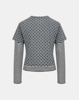 Dot Stripe Layered Tee