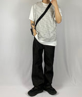Boucle v neck layered vest