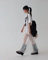 ハートレタリングショルダーパッドオーバーサイズフィット半袖Tシャツ
