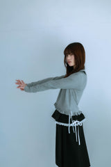 dot frill tee (gray)