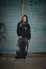 JACQUARD MUFFLER BLACK