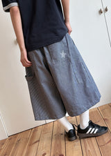 Sunstripe Carpenter Cotton Bermuda Shorts 3color