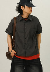 DEE Crop Roll-up Half Work Shirts