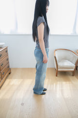 natural blue low rise denim pants(S-L)