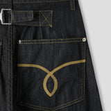 Low waist tab denim pants -1C