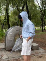 Cooling seersucker bermuda pants