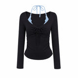 Eira Halter Layered Shirring T-shirt