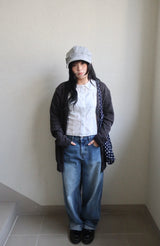 stud wide denim pt