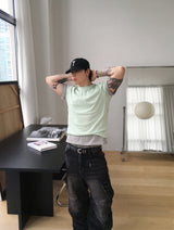 No.1702 daily color crop half T (8color)