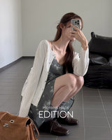 MADE. Silky Pleated Cardigan