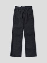 Herringbone denim flare pants