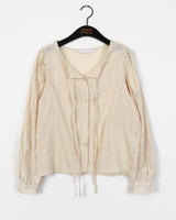 Kirvin guest look button strap lined blouse