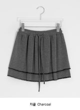 Mokan Lace Tiered Layered Mini Skirt