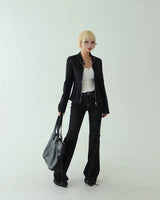 Cold stud skinny bootcut jeans