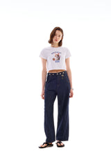 ラビットキャットクロップTシャツ