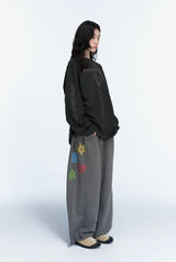 26FW★エスニック シンボル ピグメント スウェットパンツ