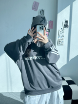 ラグランスリーストライプカラースウェットシャツ🖤🩶🤍 - 3 カラーズ