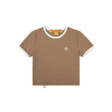 ソフトガールサマーリンガーTシャツ_ブラウン