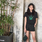 M17102 M. Tシャツ. ビッグウィード ブラック