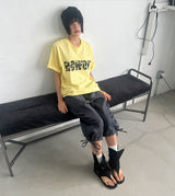 サイド シャーリング カプリ パンツ