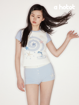 "スターフィッシュスワール"プリントTシャツ