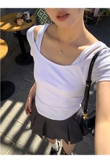 チャコールミニプリーツパンツスカート