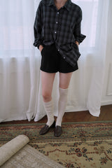 Autumn check shirt_navy