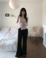 Hiko Unbalanced Button Zipper Long Sleeve
