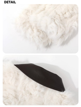 Muse Soft Color Leather Zip-Up Fur Jacket