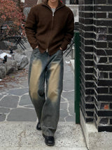 Saint wool zipup knit